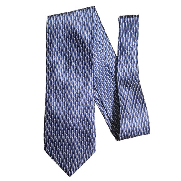 Lanvin Other - Lanvin Paris Multiple Blues Silk Tie